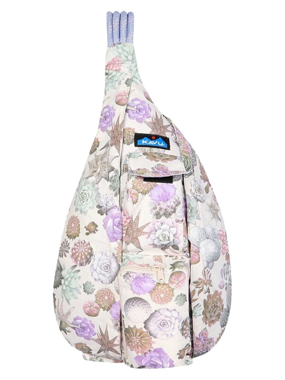 KAVU Rope Sack Succulents Sling Bag Floral Cactus Crossbody Backpack NWT - Picture 2 of 12